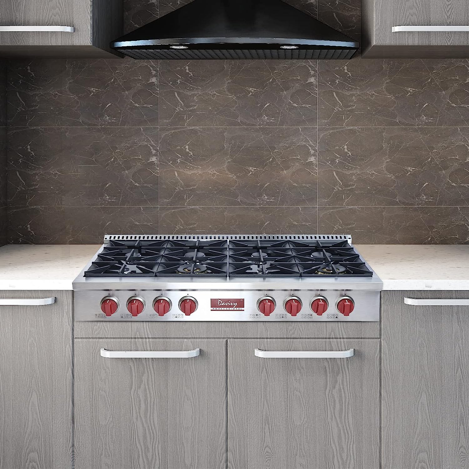 48 In Cooktop Davivy 48 Inch Stainless Steel Gas Rangetop Gas Cooktop 8 Sealed Burne